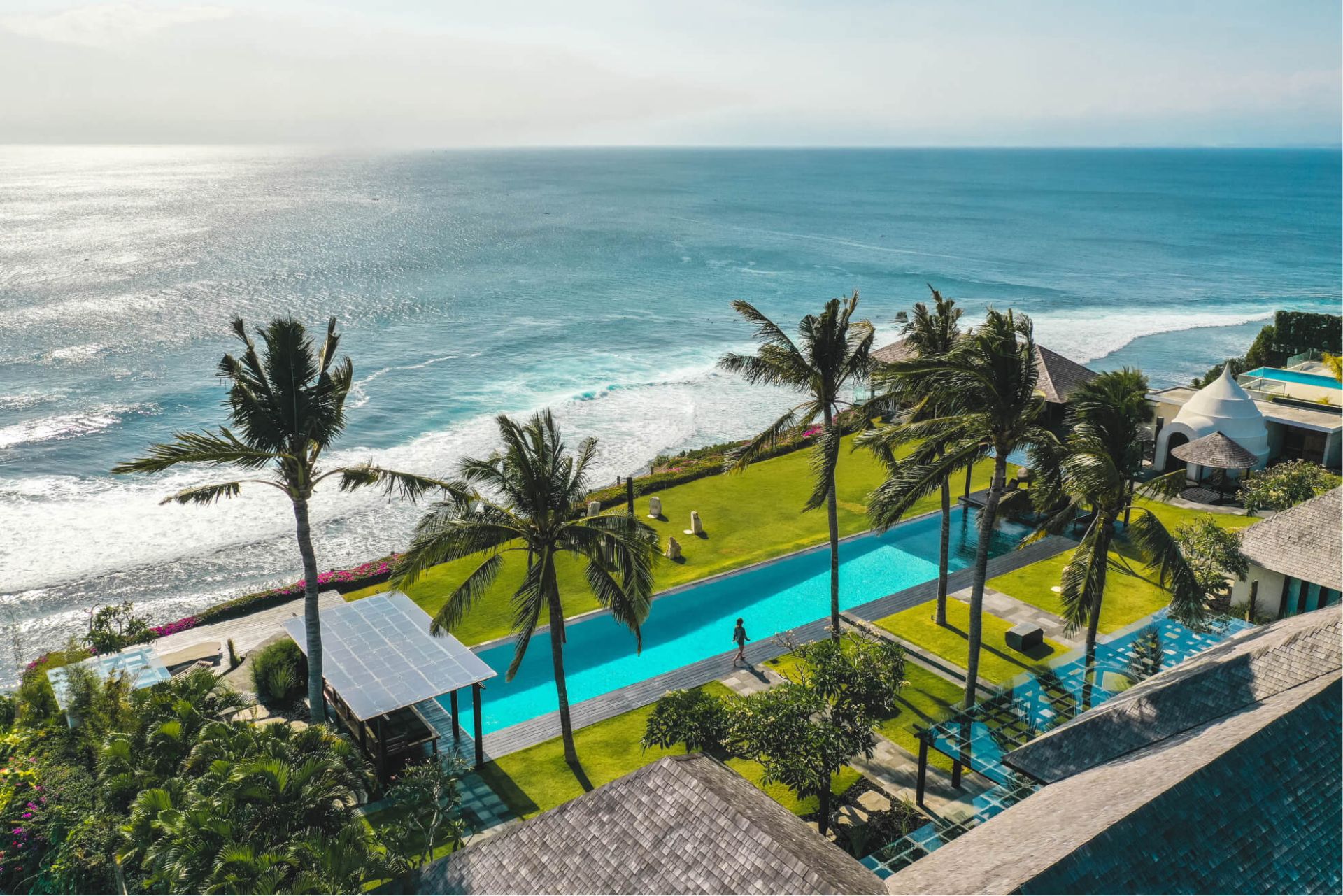 The Istana retreat perched on the cliffs of Uluwatu above the Indian Ocean